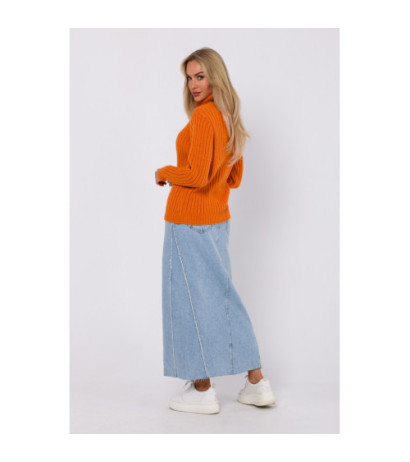 M771 Sweter z golfem - pomarańczowy