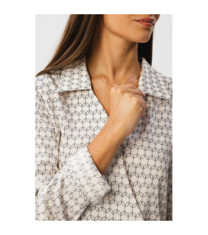 S357 Bluzka o fasonie kopertowym z nadrukiem - model 2