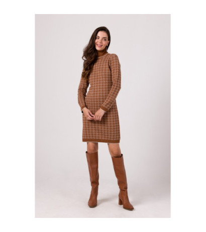 BK103 Sukienka z golfem - ruda