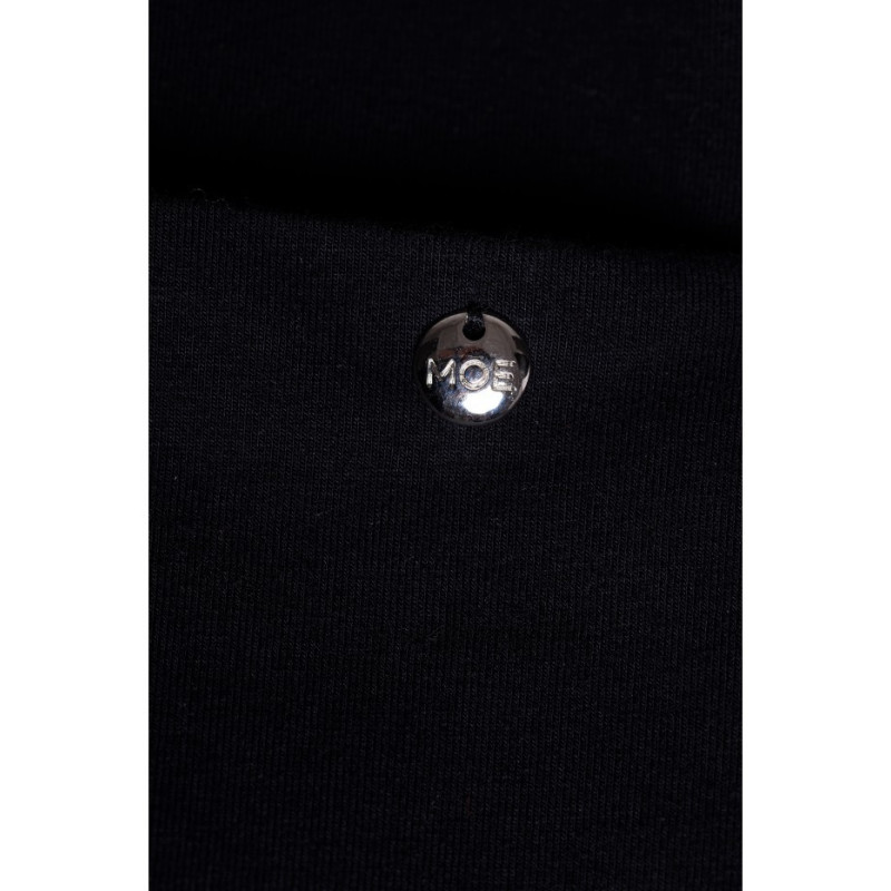 M788 Sukienka trapezowa z kieszonkami - czarna