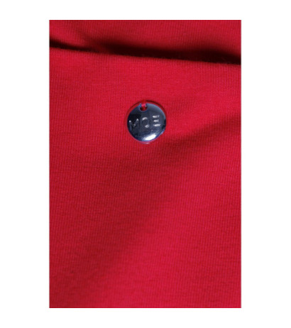 M788 Sukienka trapezowa z kieszonkami - czerwona