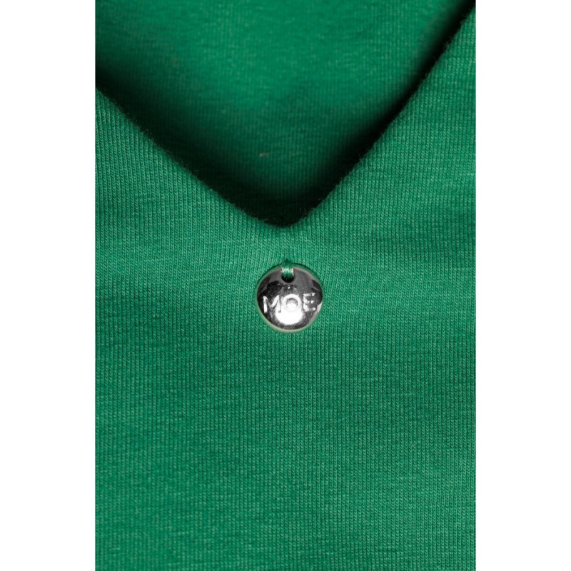 M791 Sukienka maxi z głębokim dekoltem na plecach - soczysty zielony