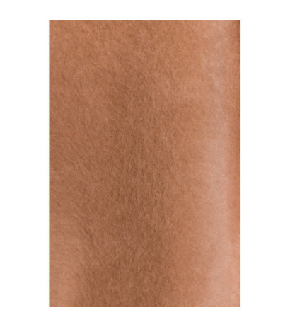 M808 Krótki płaszcz z włosem - beżowy