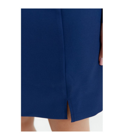 M755 Sukienka z modelującymi przeszyciami - granatowa