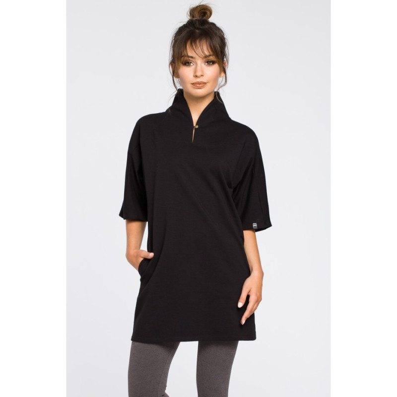 B043 Šiuolaikinė kimono tunika - juoda