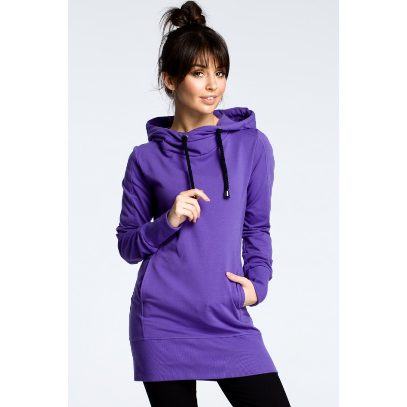 B072 Tunika su gobtuvu - violetinė