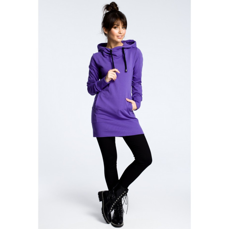 B072 Tunika su gobtuvu - violetinė