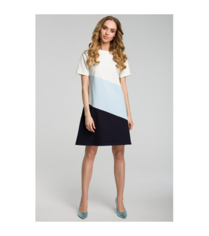 M373 Sukienka mini w 3 kolory - błękitna