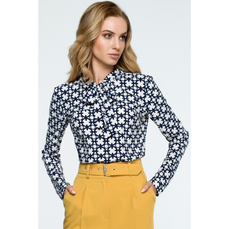 S129 Bluzka z wiązaniem pod szyją - model 1