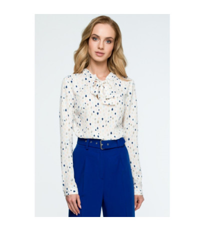 S129 Bluzka z wiązaniem pod szyją - model 3