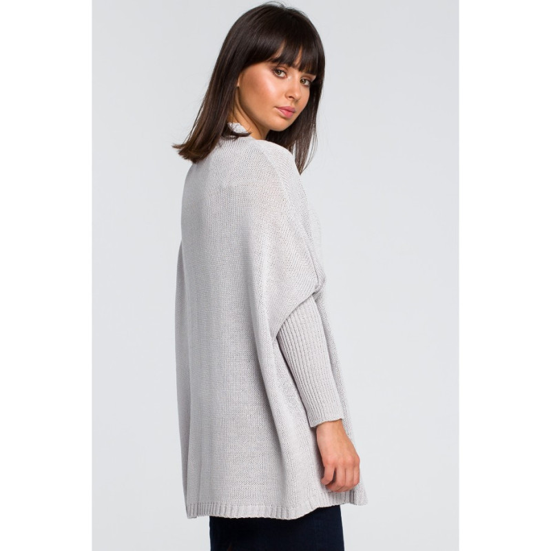 BK027 Kardigan typu oversize - szary