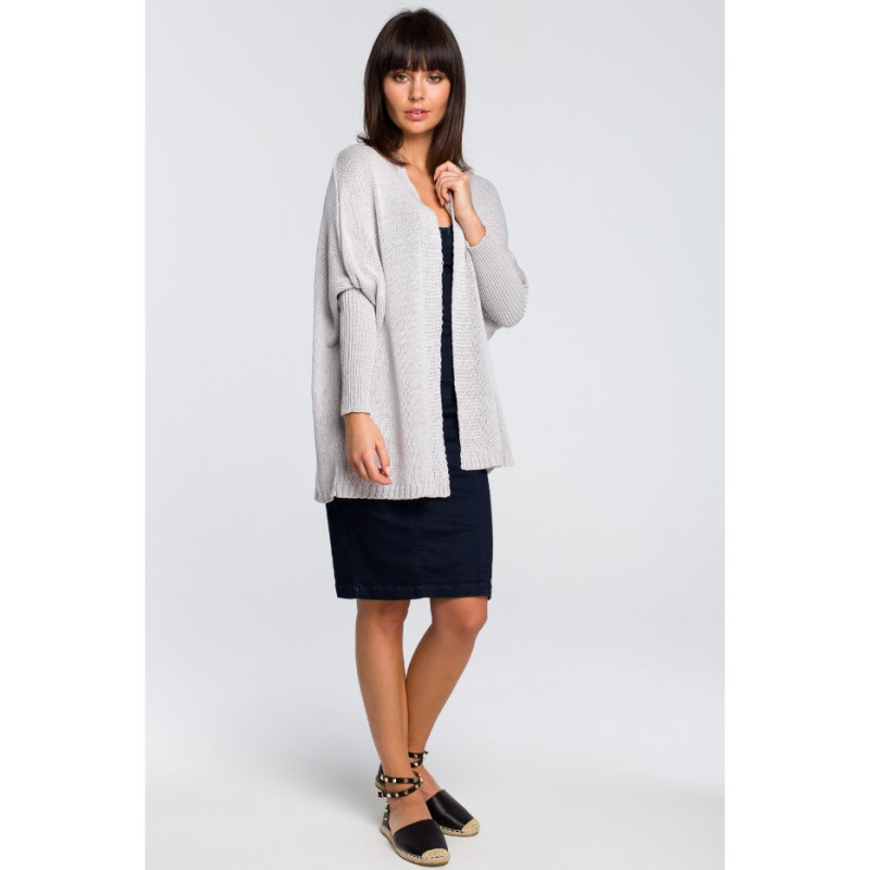 BK027 Kardigan typu oversize - szary