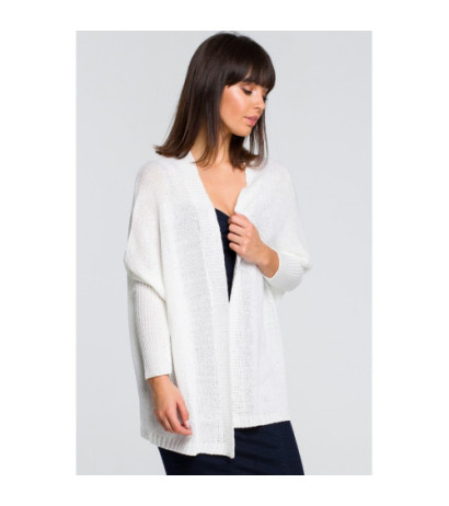 BK027 Kardigan typu oversize - biały