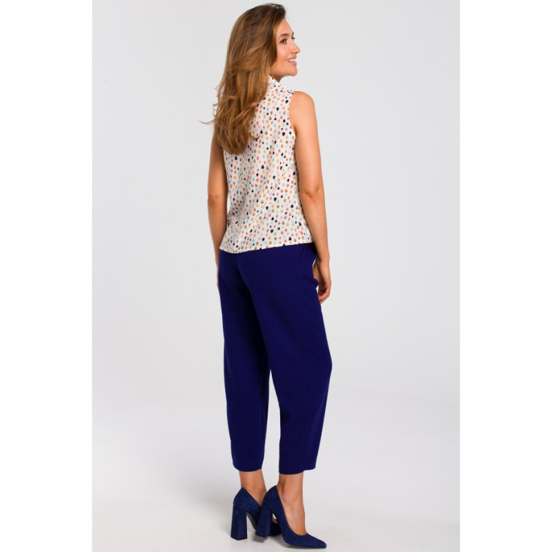 S188 Bluzka z kołnierzykiem bez rękawów - model 2