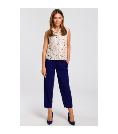 S188 Bluzka z kołnierzykiem bez rękawów - model 2