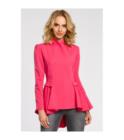 M165 Asymetryczny taliowany żakiet - różowy