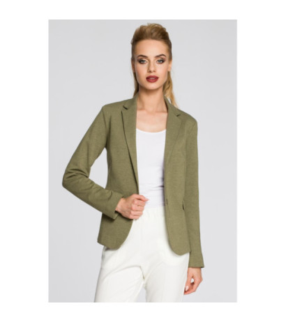 M243 Dopasowany żakiet zapinany na guzik - khaki