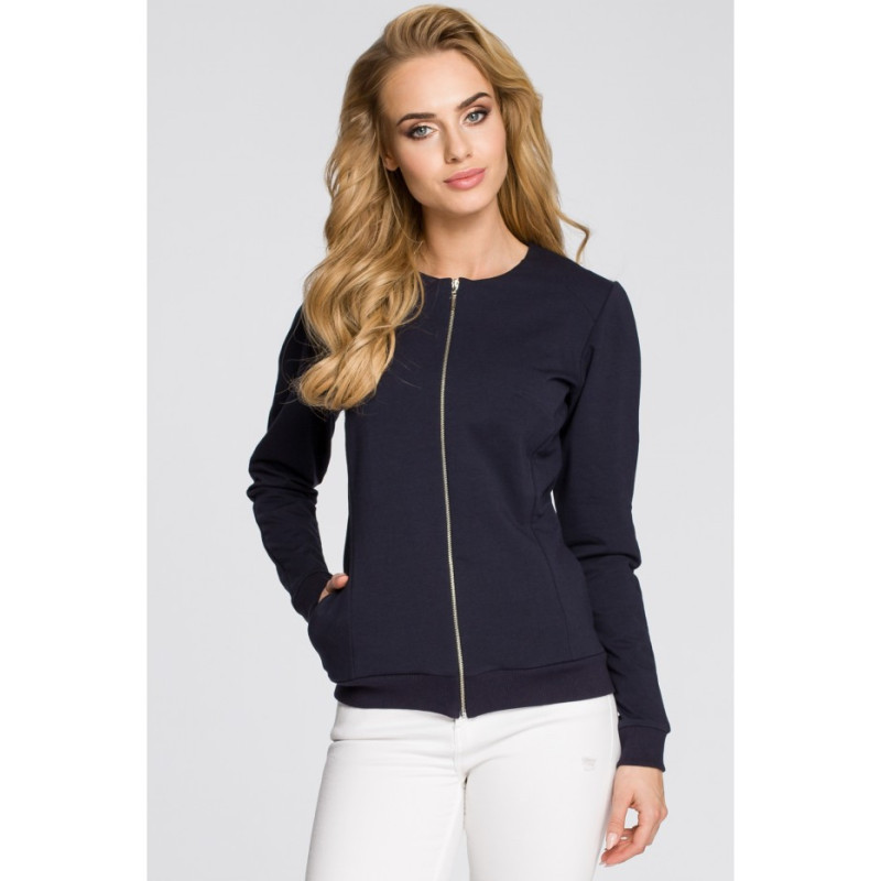 M240 Dresowa kurtka zasuwana na zamek - granatowa