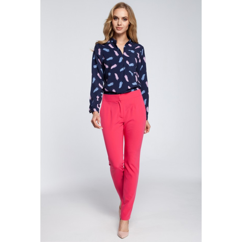 M303 Eleganckie spodnie cygaretki - różowe