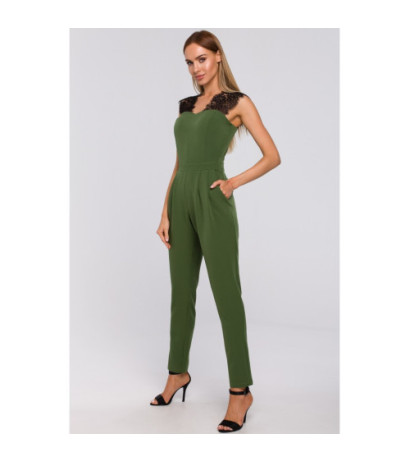 M484 Kombinezon z koronką - zielony