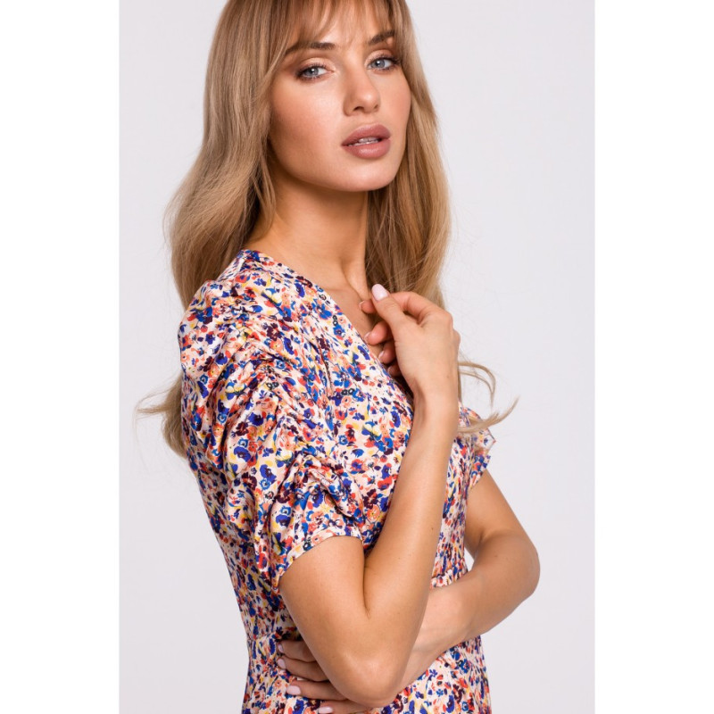 M506 Sukienka z marszczonymi rękawami - model 1