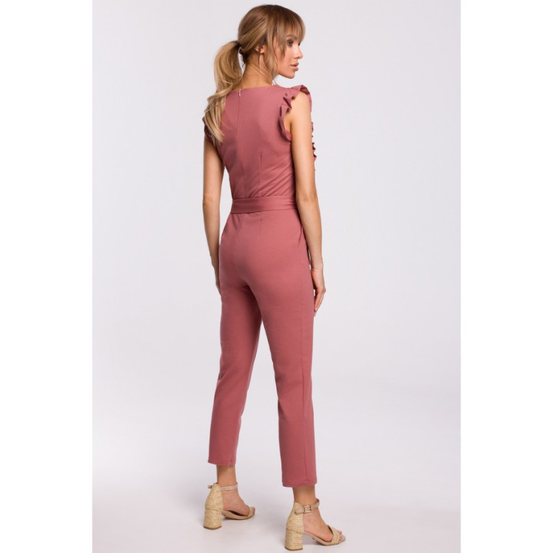 M507 Kombinezon z falbankami - róż indyjski