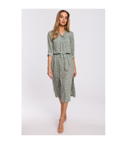 M519 Sukienka midi z rozcięciami na przodzie - model 7