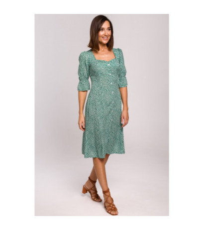 S223 Sukienka midi z guzikami - model 1