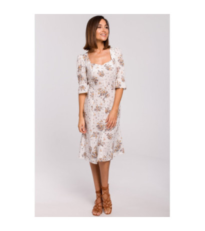 S223 Sukienka midi z guzikami - model 3