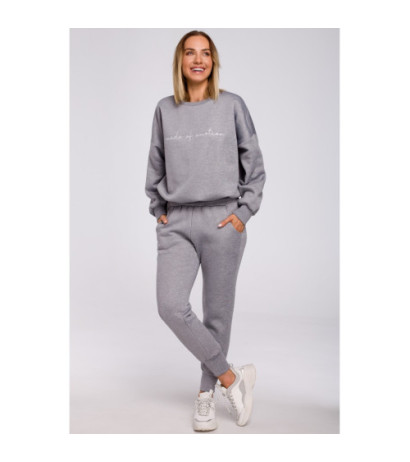 M535 Spodnie dresowe na gumie - stalowe