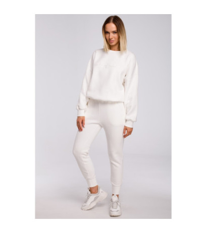 M535 Spodnie dresowe na gumie - ecru