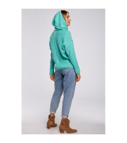 M540 Sweter z kapturem - seledynowy