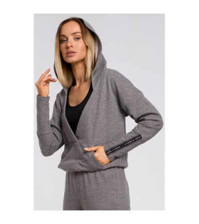 M552 Bluza z kieszenią kangurek i kapturem - szary