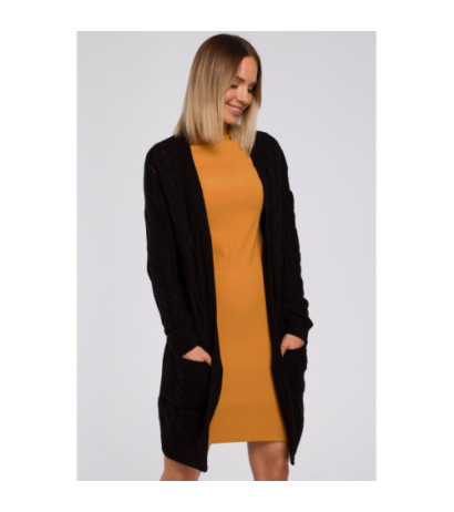 M555 Kardigan niezapinany - czarny