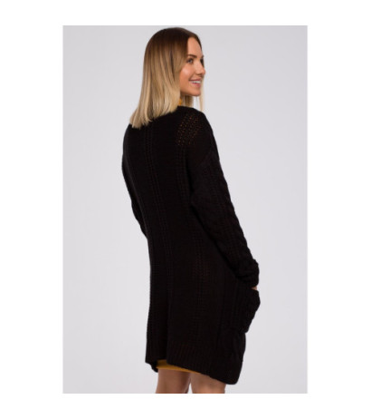 M555 Kardigan niezapinany - czarny