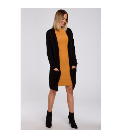 M555 Kardigan niezapinany - czarny