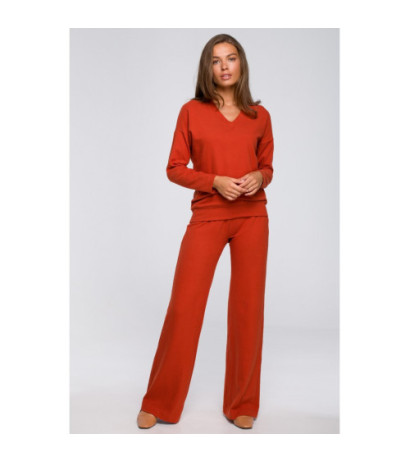 S249 Spodnie z dzianiny - rude