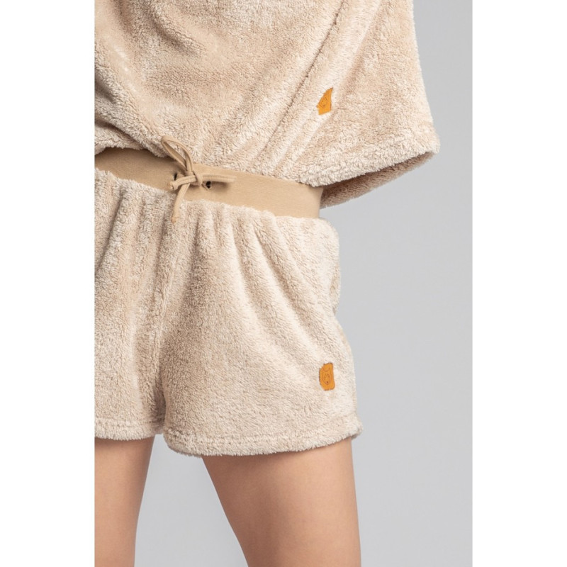 LA005 Pluszowe szorty - cappuccino