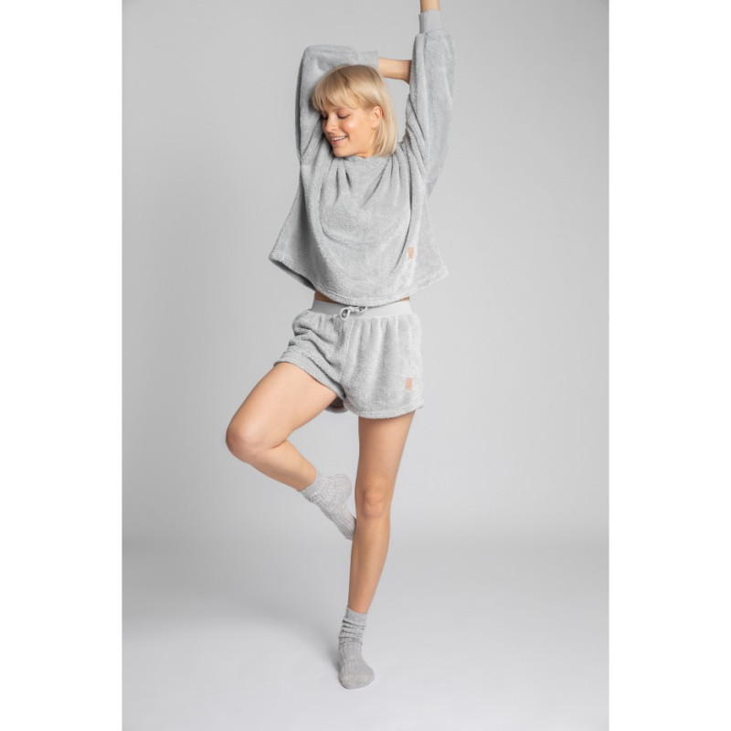 LA005 Pluszowe szorty - popielate