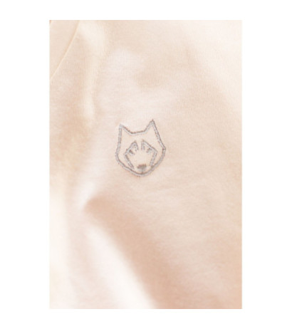 LA014 T-shirt do spania z dekoltem w serek - brzoskwiniowy