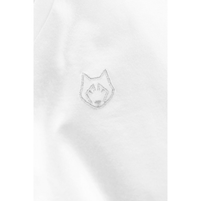 LA014 T-shirt do spania z dekoltem w serek - ecru