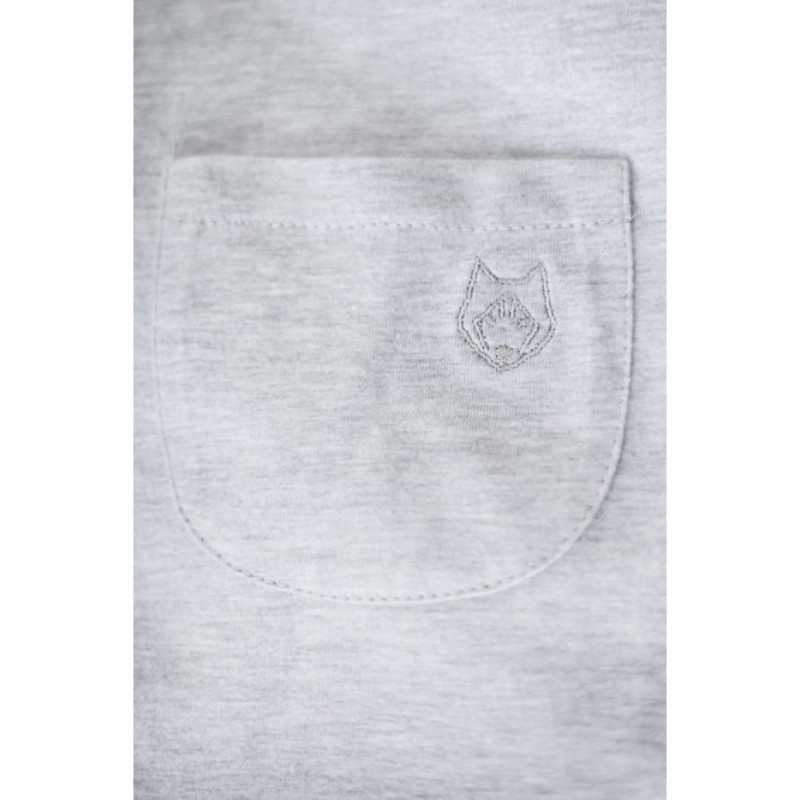 LA015 Bawełniany top do spania bez rękawów - popielaty