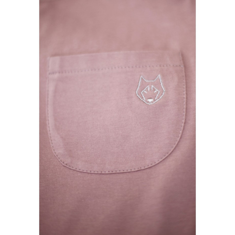 LA015 Bawełniany top do spania bez rękawów - wrzosowy