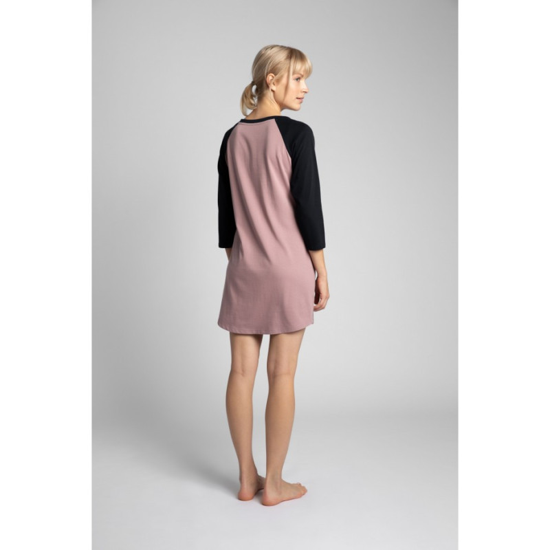 LA018 Bawełniana koszula nocna - wrzosowa