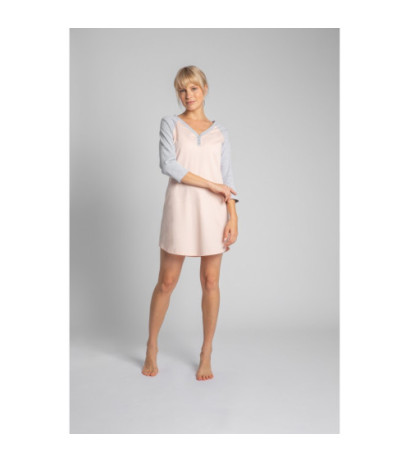 LA018 Bawełniana koszula nocna - brzoskwiniowa