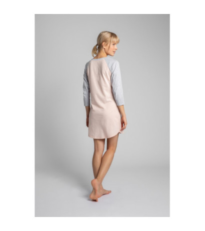 LA018 Bawełniana koszula nocna - brzoskwiniowa