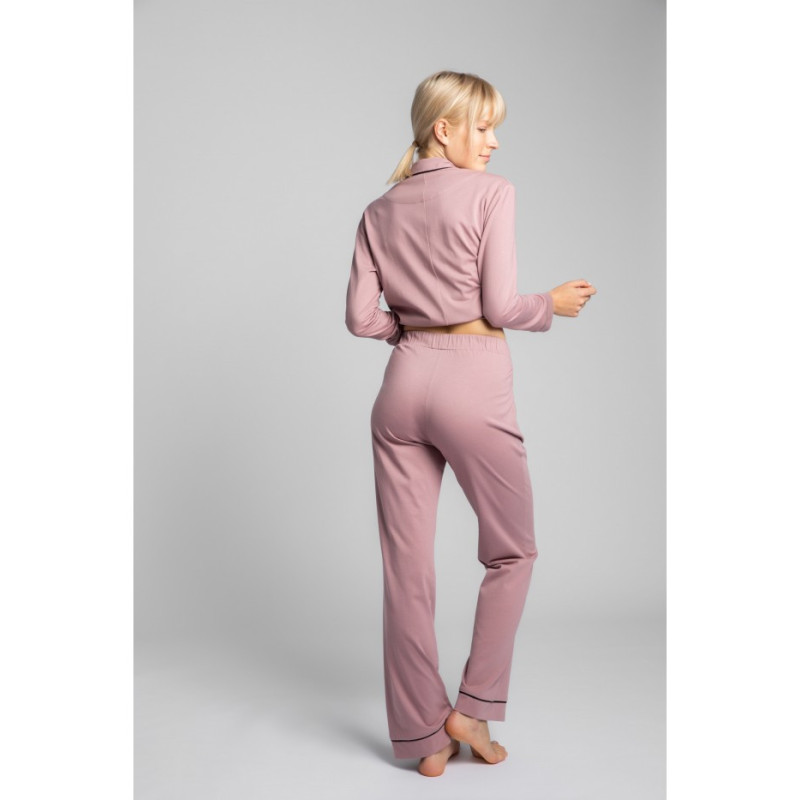 LA020 Bawełniane spodnie od piżamy - wrzosowy