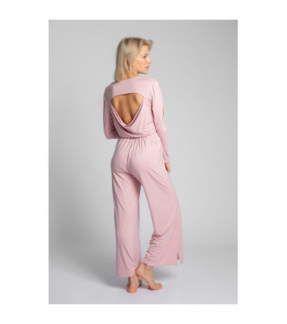 LA026 Spodnie z rozcięciami na nogawkach - różowy