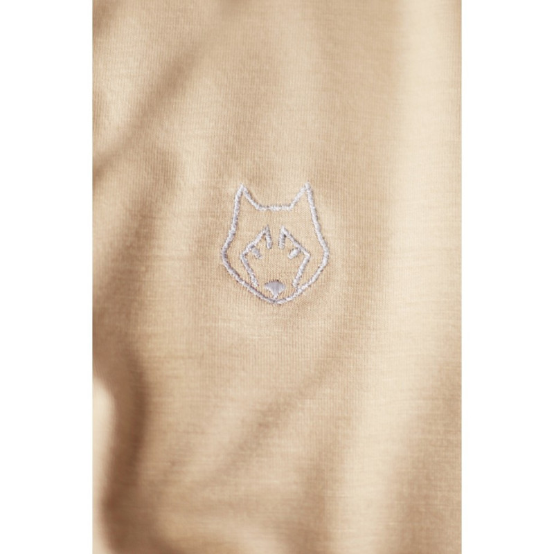 LA032 Wiskozowy szlafrok z paskiem - cappuccino