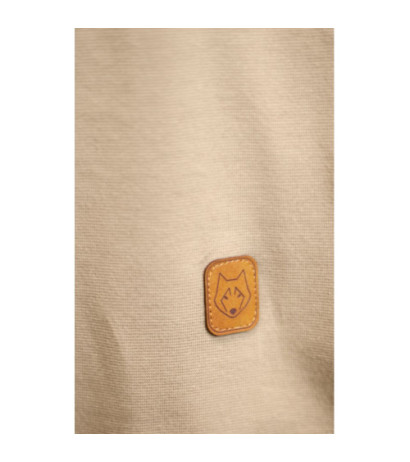 LA037 Bawełniana bluza z dzianiny prążkowanej - cappuccino